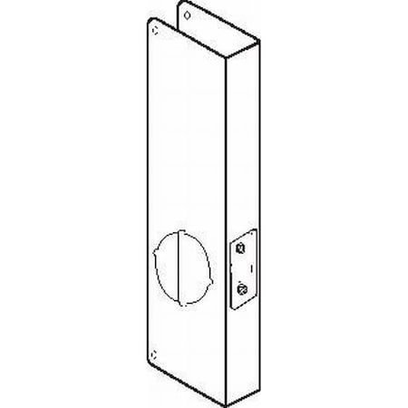 Don-Jo 12" Classic Wrap Around for Cylindrical Door Lock w/2-1/8" Hole for 2-3/4" Backset and 1-3/4" Door CW1210B